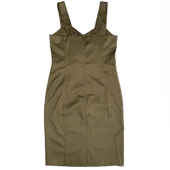 D. Exterior Made in Italy Olive Green Sheath Dress Size XS - Picture 8 of 14